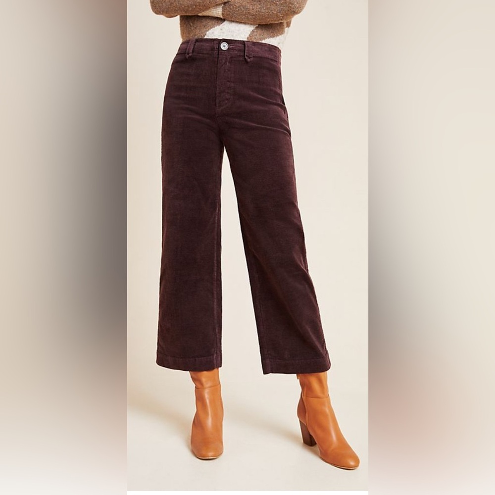 PAIGE purple Corduroy culottes